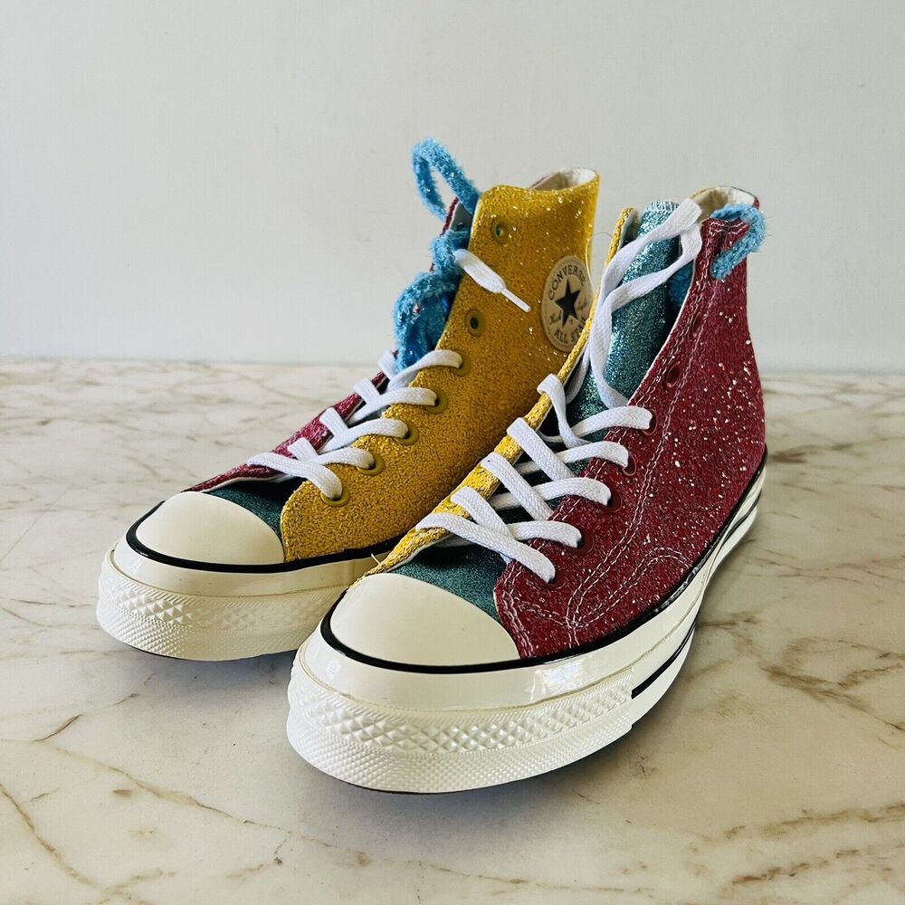 CONVERSE x JW ANDERSON Red Yellow Glitter Chuck 70 High Top - US 9.5 M / 11.5 W